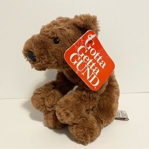 Gund Slider Bear Plush Brown Stuffed Animal Toy Small 8” Teddy Vintage w Tag